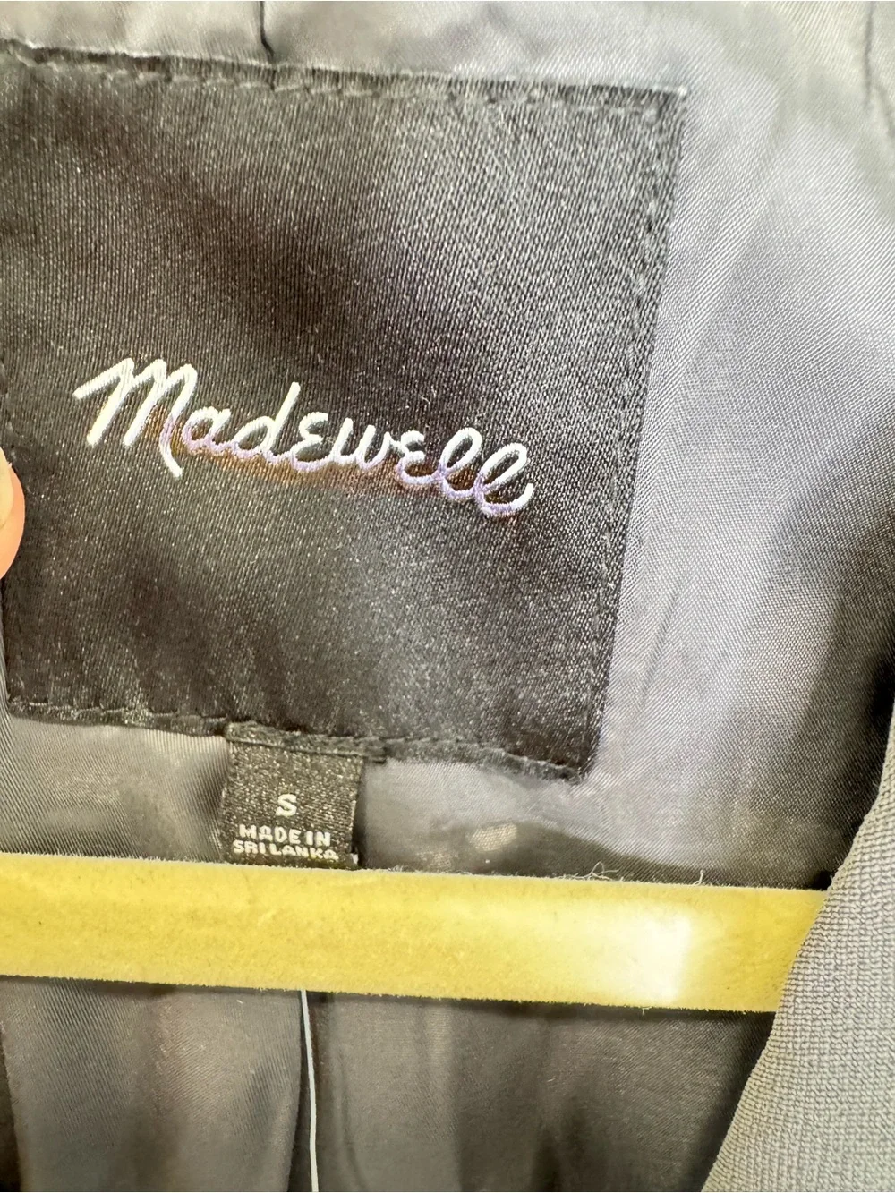 NWT ✨ Madewell Oversized Double-Breasted Crepe Sleeveless Blazer in Gray $198